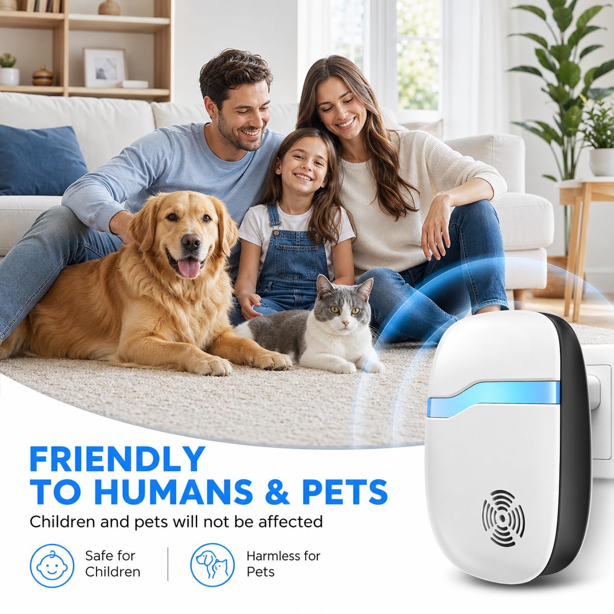 (2026 Upgraded) Ultrasonic Rodent & Pest Indoor Repeller - Stronger Driving Force, Repellent for Mouse, Rats, Roaches, Spiders, Bugs, Ants, Quiet for Home, Plug-in Control Device (6 Pack)