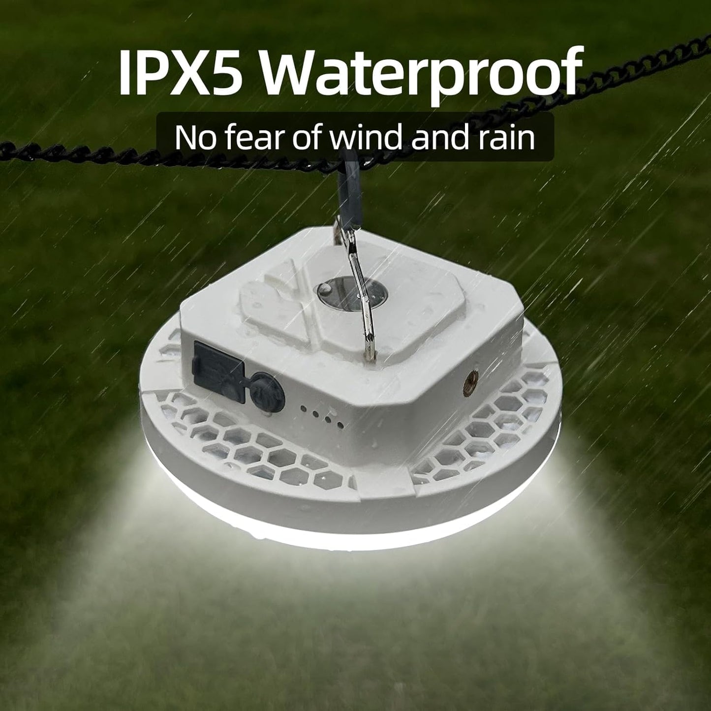 10000mAh Rechargeable Hanging Tent Lighting, Portable 30W 4000LM LED Camping Lantern with Magnet, 4 Lighting Modes, IPX5 Waterproof LED Flashlight for Emergency