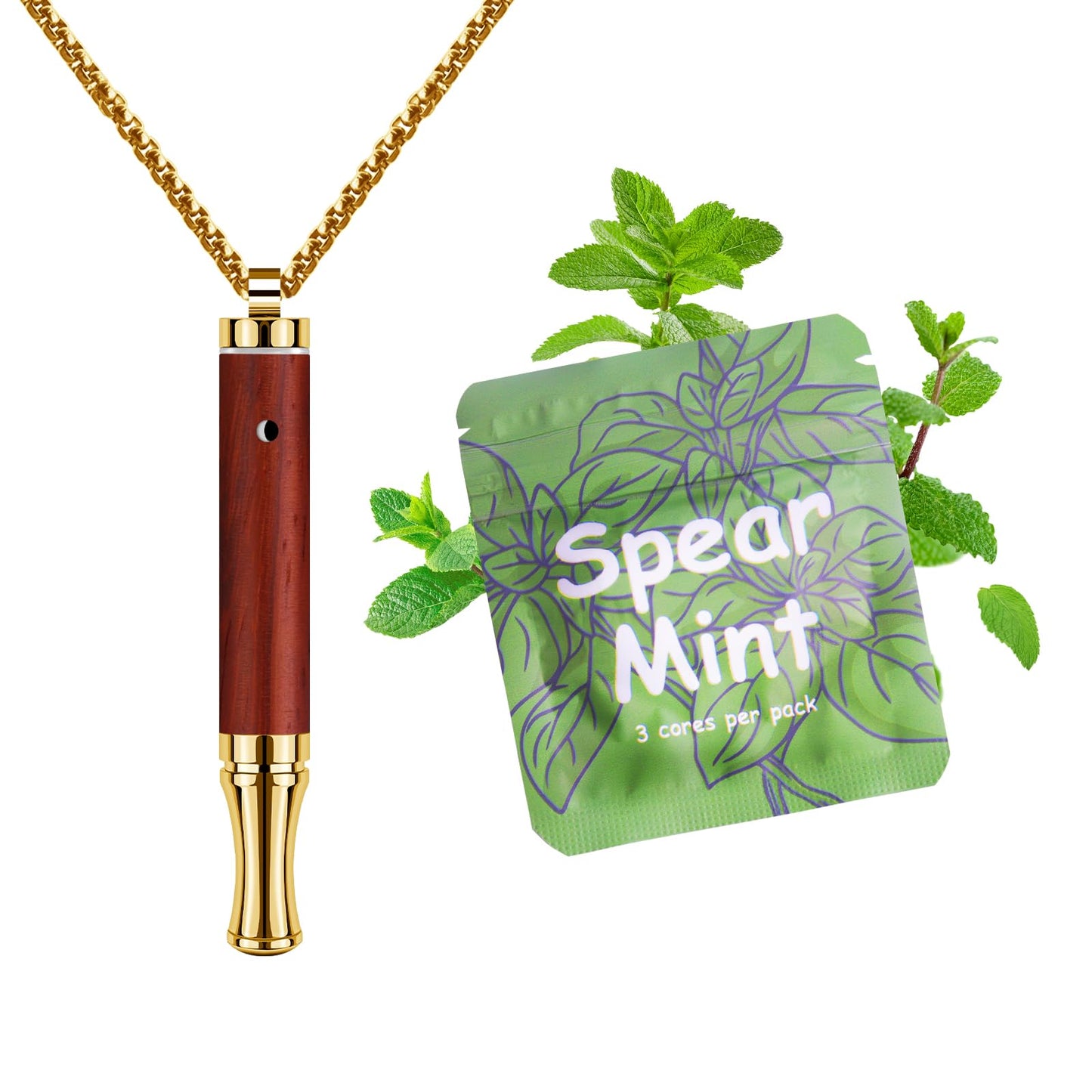 ASTOFLI Adult Quit Smoking Breathing Necklace: Adjustable Air Inhaler Stop Smoking Aids Fidget for Stress Anxiety Relief Smokless Inhaler - Air Outlet Breathing Necklace to Quit Smoking and Vape