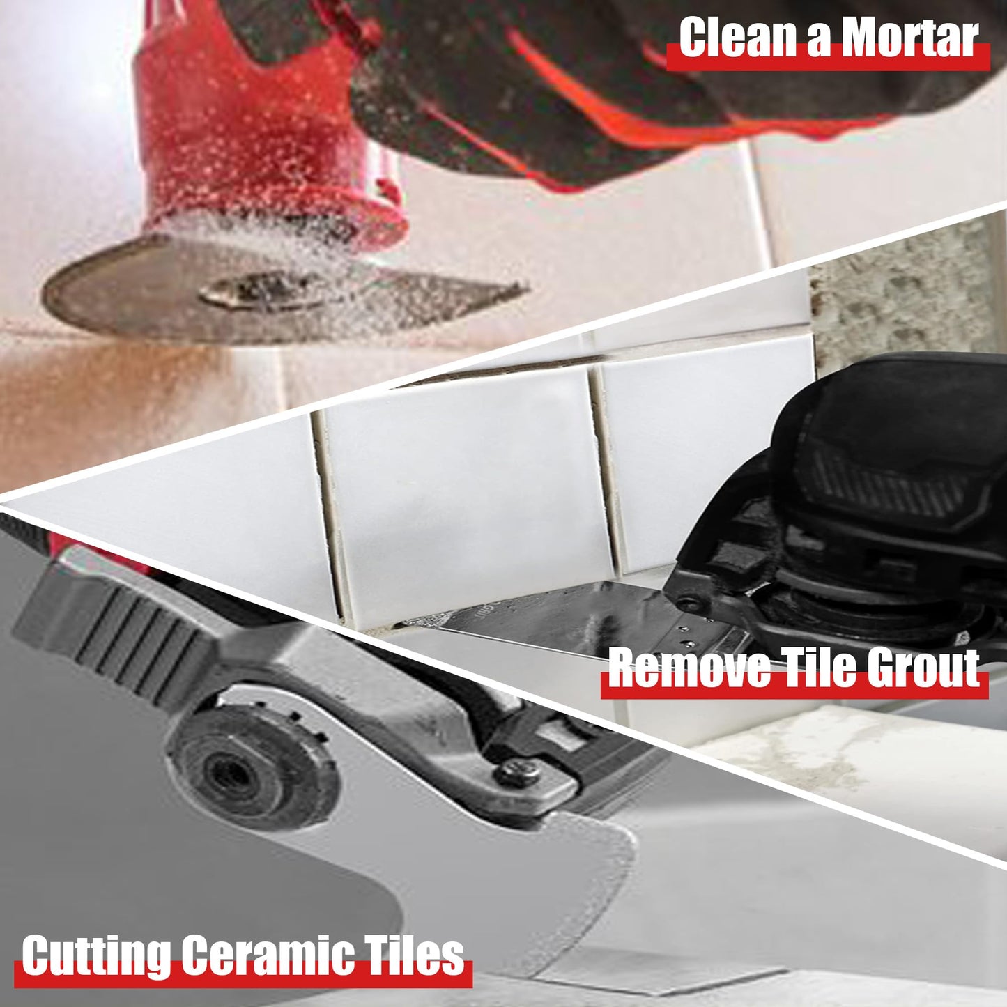 DAEMKOD 20 Pack Diamond Oscillating Tool Blade, Professional Multitool Blades, Grout Removal Blade for Oscillating Tool, Multi Tool Blades Kit for Oscillating Tool Accessories