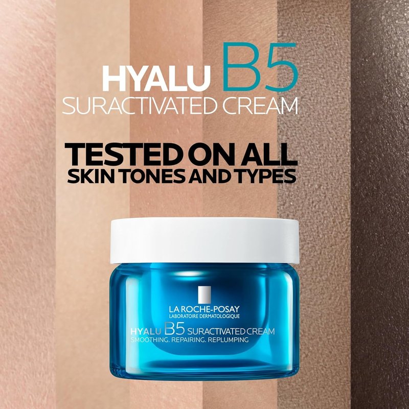 La Roche-Posay Hyalu B5 Suractivated Anti-Aging Face & Neck Cream, Firming Face Moisturizer With 3 Types of Hyaluronic Acid for All Skin Types, 72hr Hydration + Anti-Wrinkle, 1.7fl oz