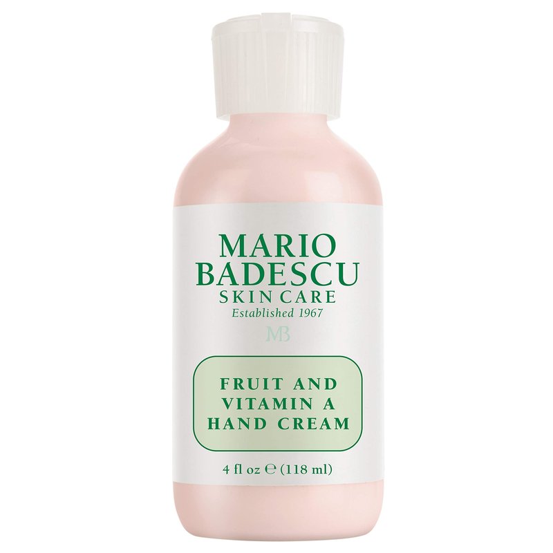 Mario Badescu Fruit and Vitamin A Hand Cream - Lightweight Hand Lotion for Dry Skin- Moisturizer Infused with Alpha Hydroxy Acids for Softer, Smoother Skin, 4 Fl Oz