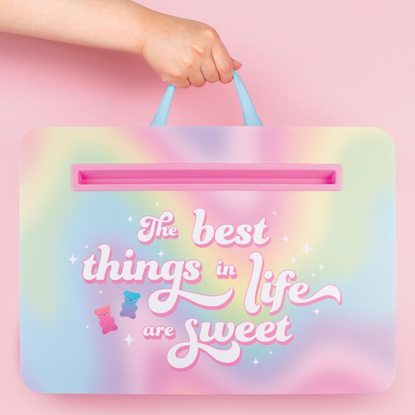 3C4G: Life is Sweet Lap Desk & Sticker Set - Customize with Scrawberry Scented Stickers, Portable Pillow Desk for Kids, Versatile Media Slot, Ages 6+