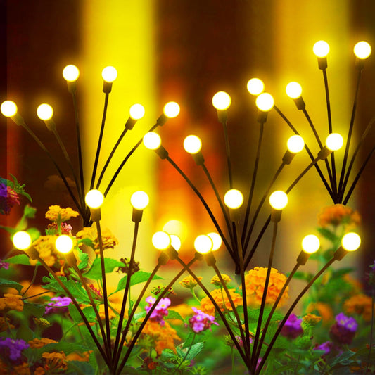 AAOVEFOX Solar Lights Outdoor, 6 Pack Solar Garden Lights, Firefly Lights, Garden Decorations for Yard Patio Pathway Lawn, Gifts for Mom Women