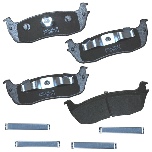 Bendix Premium SBC711 Ceramic Rear Brake Pads for Select Models Ford Expedition, F-150, F-150 Heritage, F-250, Lobo, Lincoln Blackwood, Navigator, Town Car