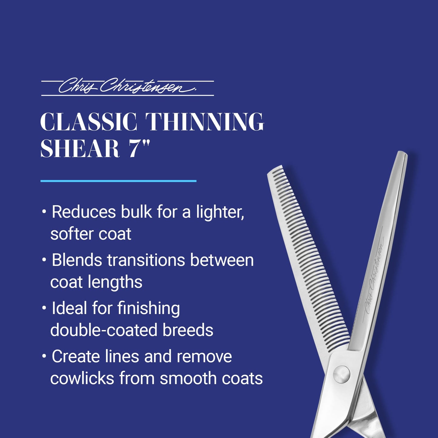 Chris Christensen Classic Series Grooming Shears, Full Set of Shears With Case, Groom Like a Professional, Any Skill Level, Made From 440C Japanese Steel