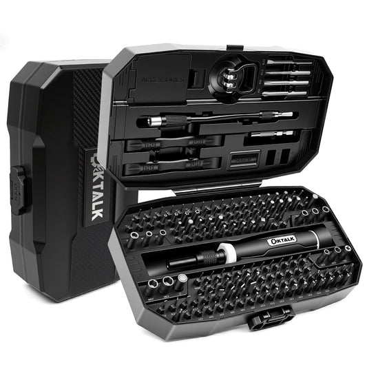 152Pcs Precision Screwdriver Set with 140 CR-V Bits,Magnetic Screwdriver Set with Storage Case&Accessories,Multi-Bit Electronics Repair Kit for iPhone,MacBook,Laptop,PC,Game Console,Tablet,Drone,etc
