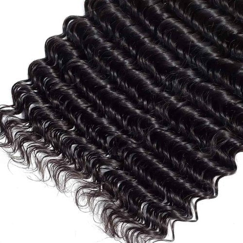 30 32 34 inch Vinmdonm Deep Wave Bundle Human Hair Natural Black Deep Wave Bundles 100% Unprocessed Brazilian Virgin Hair 3 Bundles 150g