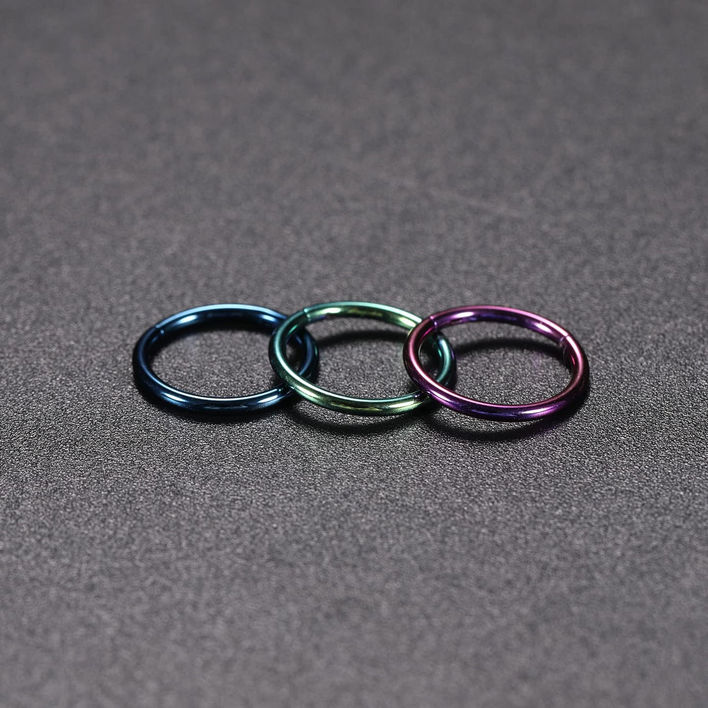 16g Nose Ring Hoop Earrings Green Nose Hoops 16 Gauge Lip Rings Septum Hoop Seamless Septum Clicker 8mm Septum Ring Cartilage Earring Helix Earring Rook Earrings Nose Rings Surgical Steel