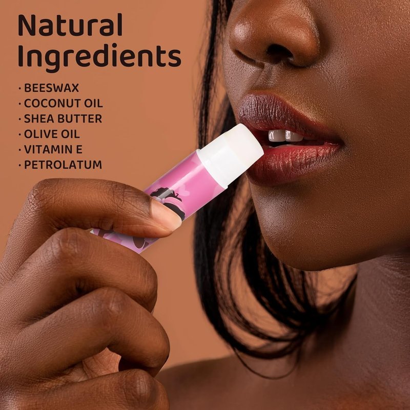 50 Pack African American Lip Balm Bulk African American Valentine's Day Gifts for Women Black Girl Inspirational Lip Balm Black History Lip Care Favors for Commemoration Juneteenth Freedom