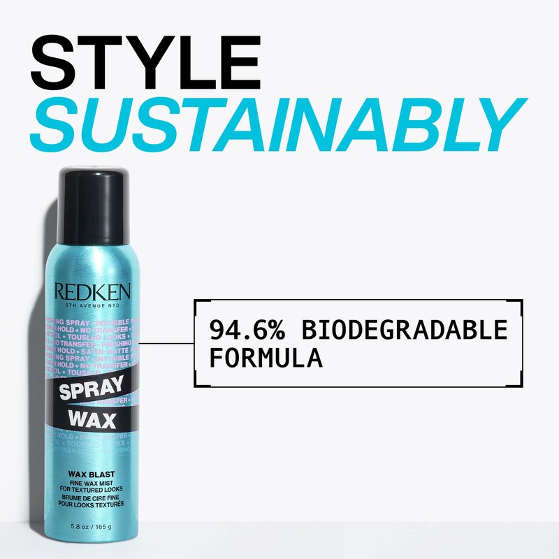 Redken Spray Wax Invisible Texture Mist | For All Hair Types | High Impact Finishing Spray-Wax | Adds Volumizing Body & Dimension With A Satin-Matte Finish | Medium Control | 2 Oz