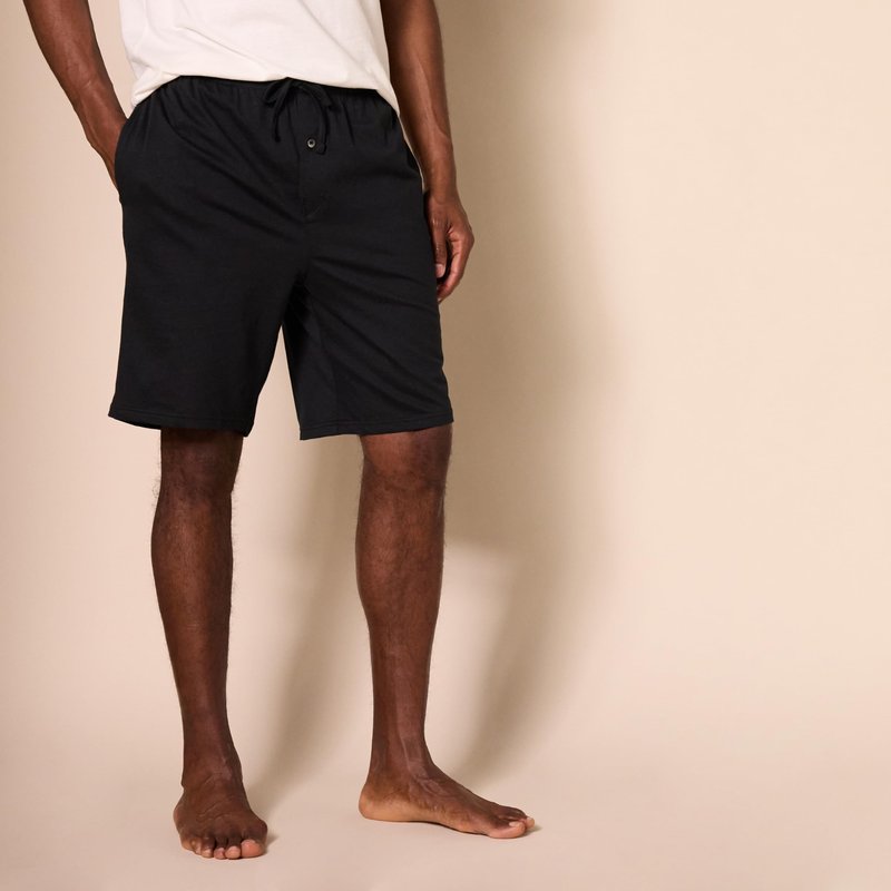 Amazon Essentials Men's 9" Knit Pajama Shorts with Drawstring, Elastic Waistband (Available in Big & Tall), Black, Medium