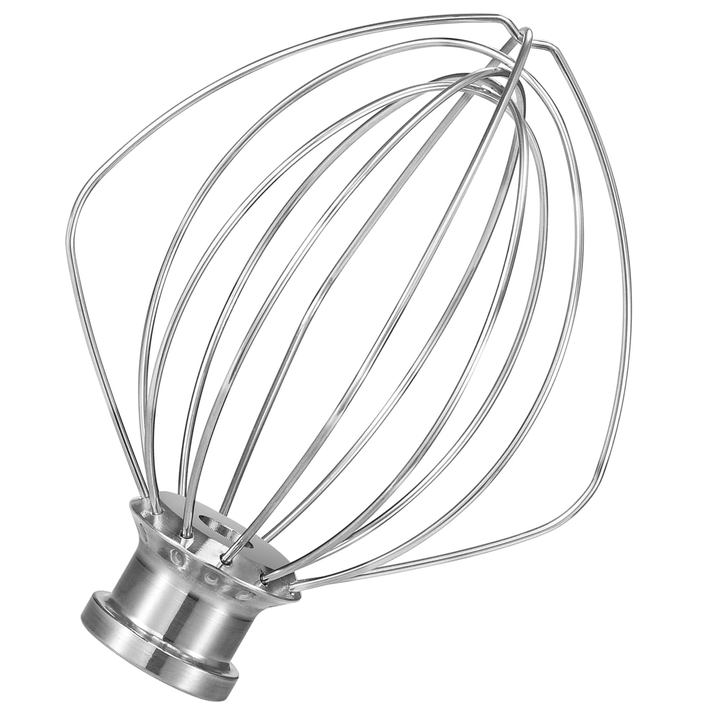 LEMEENQ K45WW Dishwasher Stainless Steel Wire Whip Attachment, 6 Wire Whisk fits KitchenAid 4.5 and 5 Quart Tilt-Head Stand Mixers, Dishwasher Safe