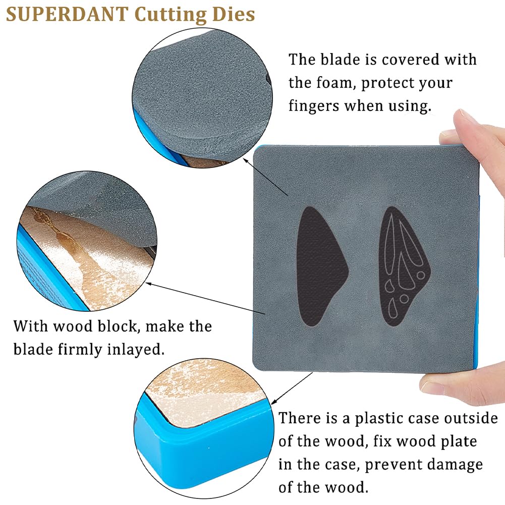 SUPERDANT Leather Earrings Cutting Die Butterfly Dangle Earrings Wings Die Cutter Women Pendant Cuts Machine Faux Leather Dies for Butterfly Lover Jewelry Gifts DIY Decoration