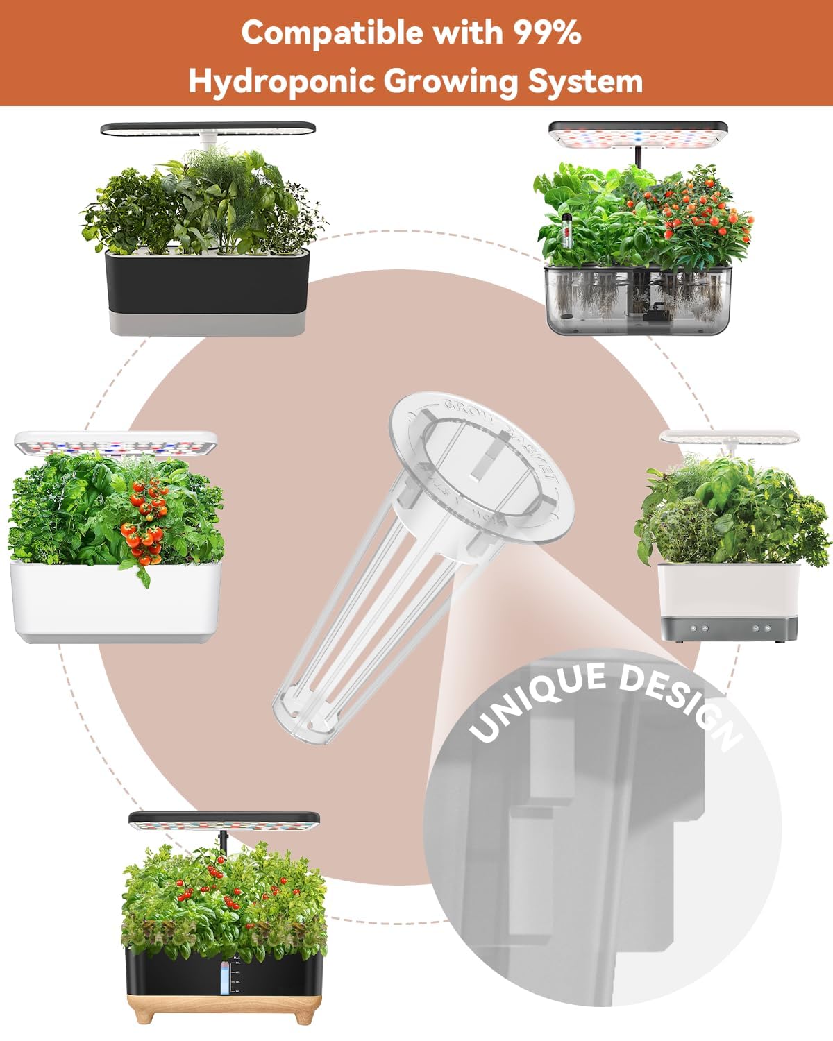 LYKOCLEAN 8-pod Fruits Seeds Pod Kit for AeroGarden, iDOO, Ahopegarden Hydroponics Growing System, 350+ Seeds (Include Red Strawberry, Tomato, Green Pepper, Eggplant, Peas, Cucumber, Okra, Pumpkin)