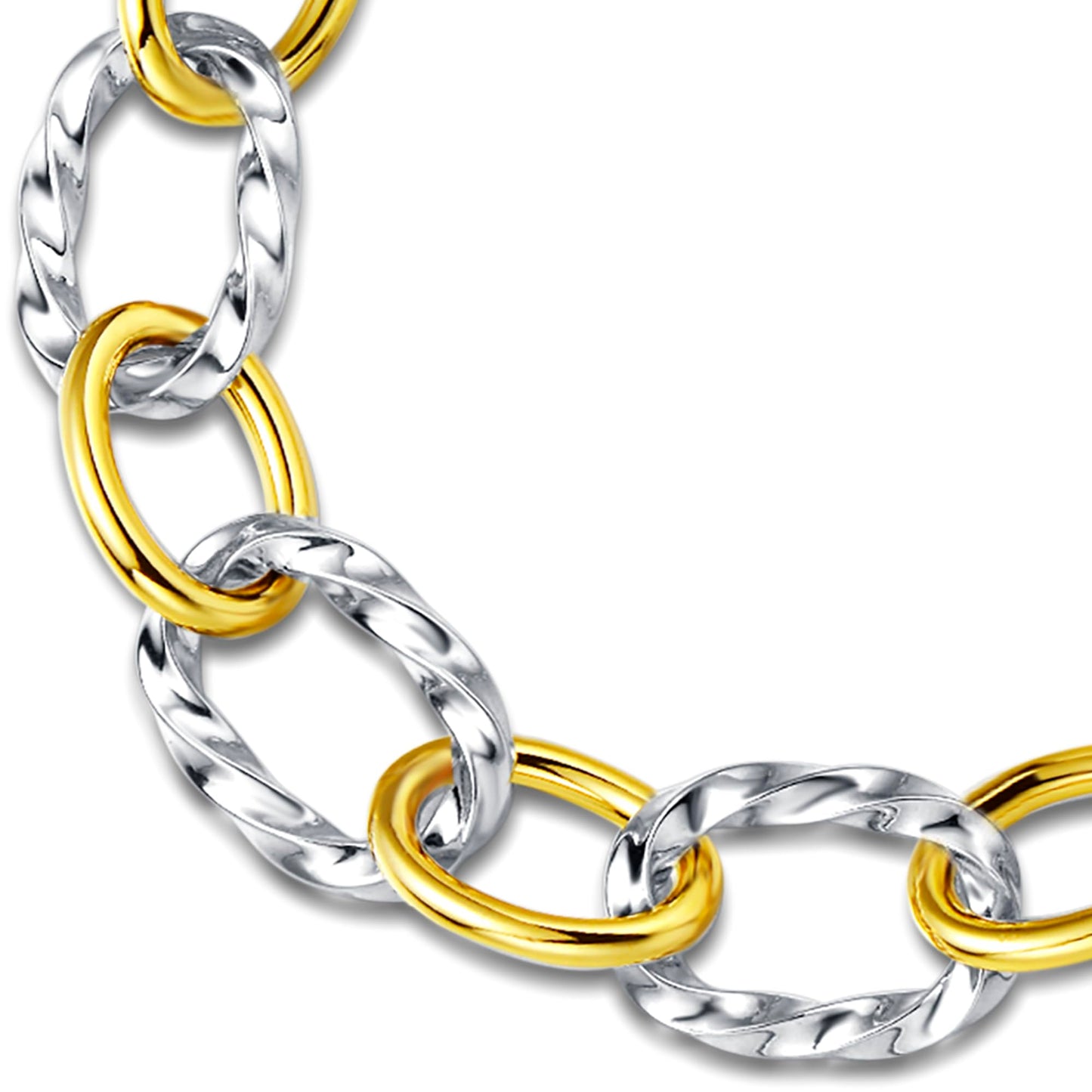 UNY JEWEL Luxury Fusion Twisted Cable Link Chain Necklace Designer Statement Women Jewelry Timeless Elegance Super Shinny