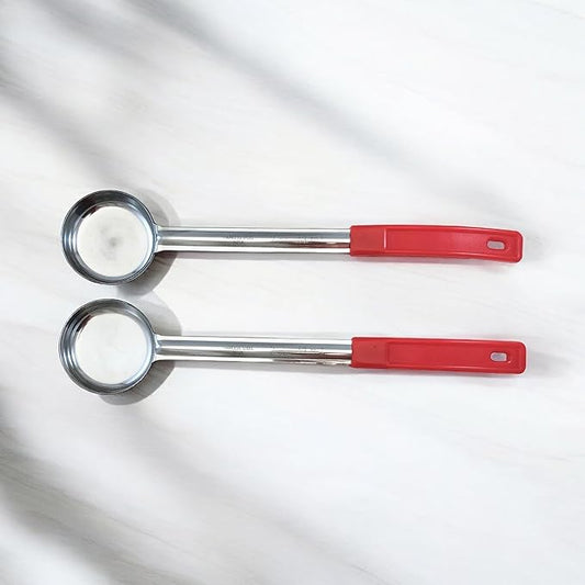 2 Ounce Solid Stainless Steel Portion Control Ladle Spoon for Measuring and Serving; Commercial Grade Serving Scoops [Pack of 12]