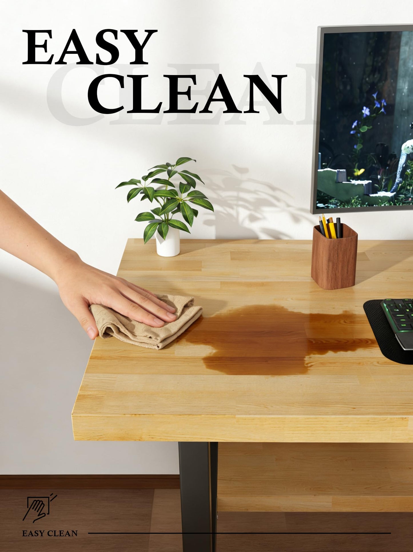 4FT Butcher Block Countertop Birch Solid Wood - 50" x 25" Table Top Butcher Block Cutting Board for Kitchen Island Cart Living Dining Office Desk Workbench Washer Dryer Countertop Unfinished 1.5" Th