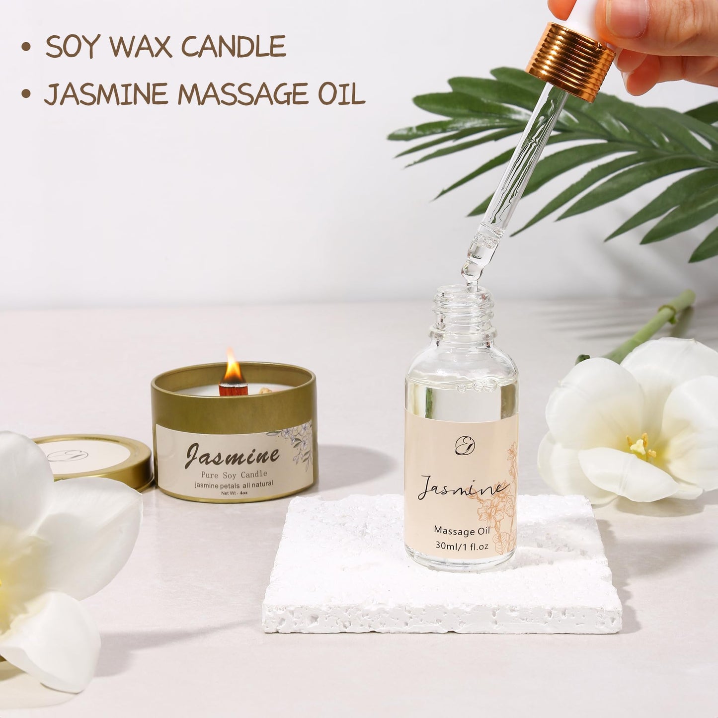 EXTALOW Spa Gifts for Women Mothers Day Gifts Jasmine Bath Gift Baskets Relaxing Self Care Gift for Mom Girlfriend Sister Wife Auntie Home Bath Care Package Thank You Birthday Gift Friendship