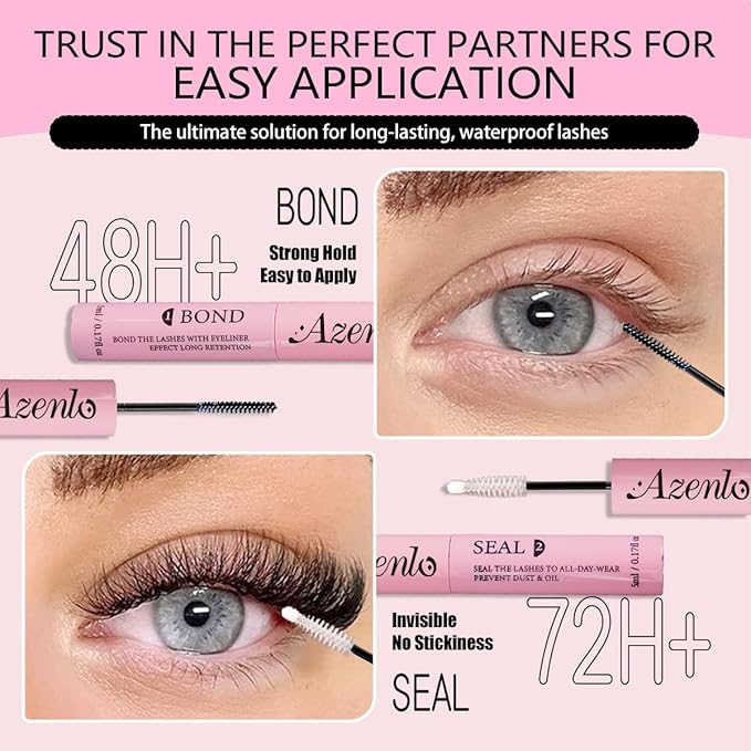 Azenlo Azenlo Natural Lash Clusters Kit Wispy Eyelash Clusters 120 pcs Cluster Eyelash Extensions C Curl Individual Lashes 10-16 mm Mix Length Natural Look (40D KIT 120 Pcs)