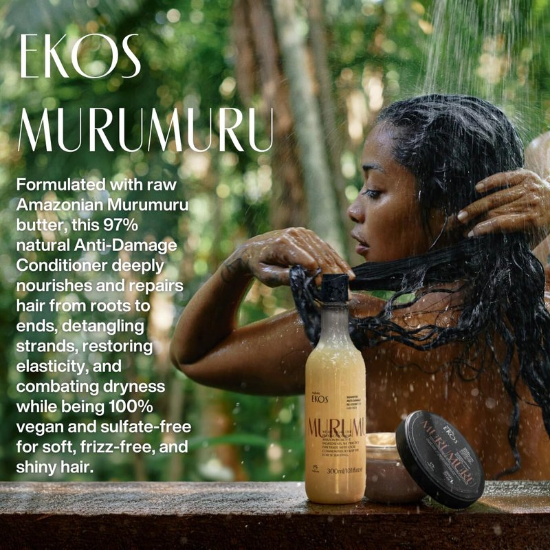 natura - Ekos Murumuru Restoring Conditioner Refill - Anti-Damage - Hair Detangler & Moisturizer - Vegan Hair Care - Brazilian Beauty Secrets - Personal & Self Care - 10.1 fl oz (300ml)