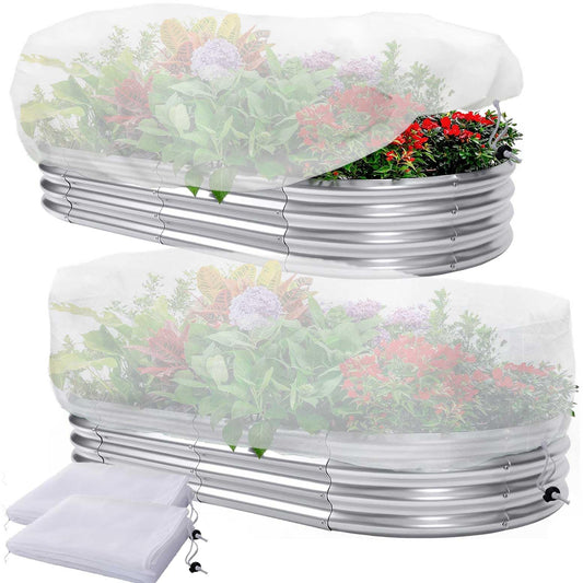 2 Pcs Garden Netting Pest Barrier for Raised Garden Beds, Garden Insect Mesh Netting Raised Bed Cover Screen Protection for Protecting Vegetables Fruits Flowers (Netting, for Cover a 4x2x1ft)