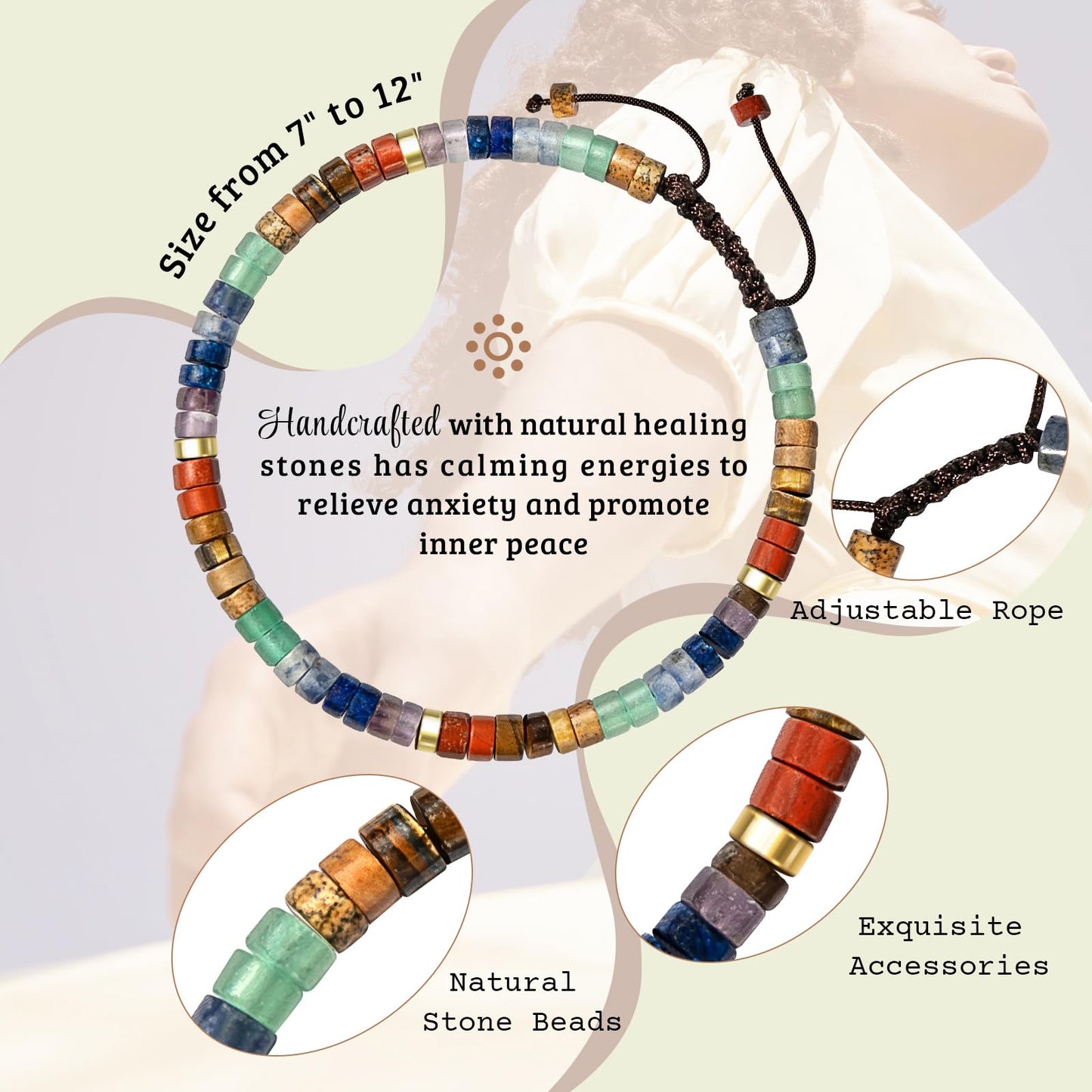 ZOKCC Friendship Bracelet Gifts for Women: Inspirational Natural Stone Bracelet for Women - Birthday Christmas Day Graduation Gifts for Friend, Sister, Bestie, BFF