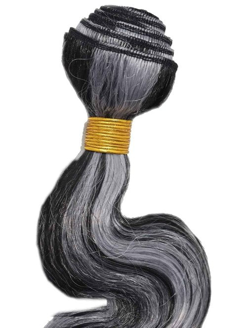 Giginger P1B/GREY Bundles Human Hair 24 26 28 inch Body Wave Human Hair Bundles Highlight Grey Brazilian Unprocessed Virgin Quick Weave Hair for Black Women