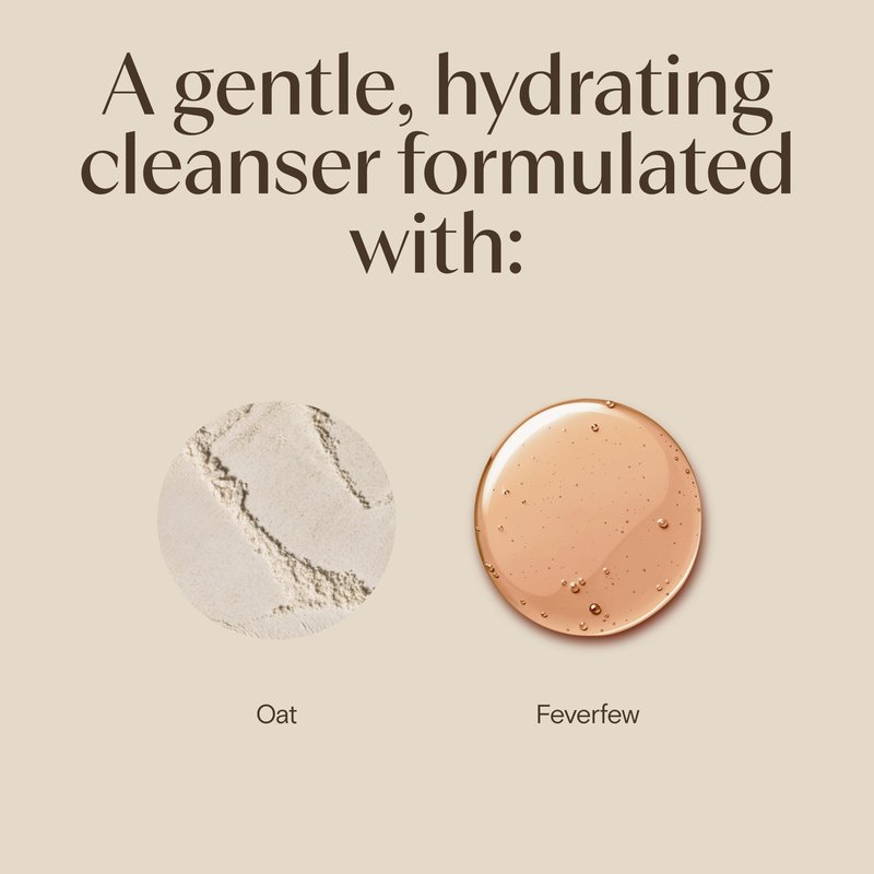 Aveeno Calm + Restore Nourishing Oat Face Cleanser, Daily Hydrating Facial Cleanser for Sensitive Skin with Nourishing Oat & Feverfew, Hypoallergenic, Non-Comedogenic, Fragrance-Free, 7.8 Fl Oz