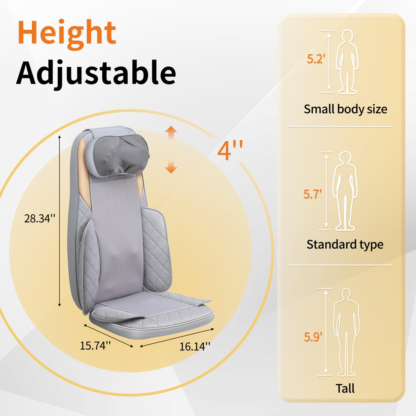 FIRRLUCO Shiatsu Neck and Back Massager with Heat,Back Massager for Pain Relief Deep Tissue,Back Massager for Chair, Adjustable Neck Massage with 20 Kneading Nodes,Christmas Gifts for Women Men