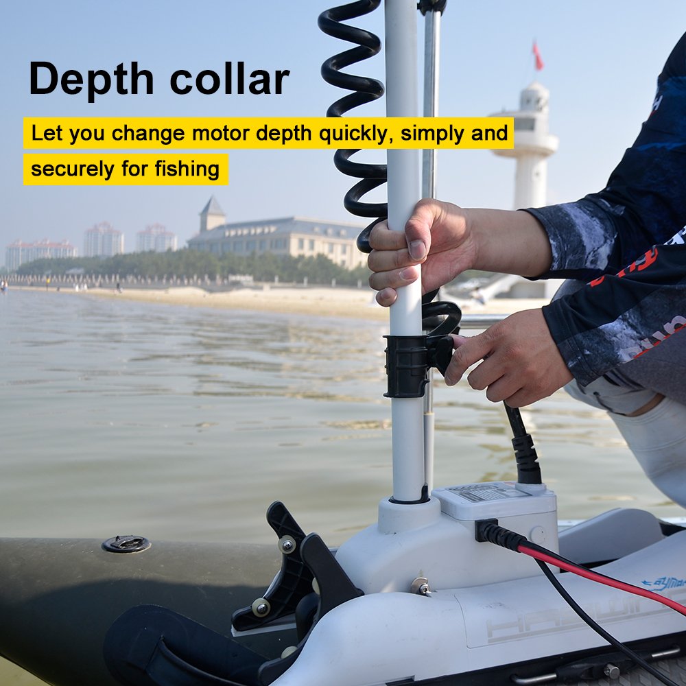 AQUOS Haswing CaymanB Bow Mount Trolling Motor with Wireless Remote & Wireless Foot Control, Quick-Release- 80 Lb. Thrust, 54 in. Shaft, Saltwater & Freshwater