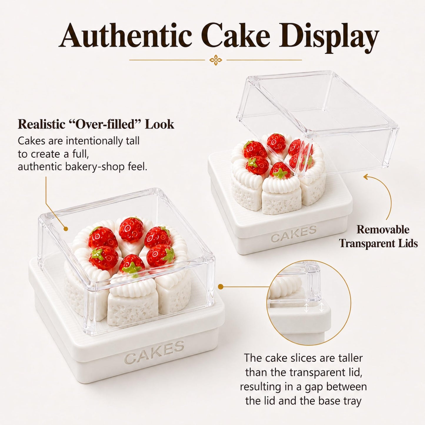 LuvireQC 21Pcs Miniature Strawberry Cake Set - 1:12 Scale Resin Fake Food Charms for Adult Dollhouse Bakery Decor, DIY Craft Kit for Jewelry Making, Phone Case & Scrapbooking, Adult Collectibles