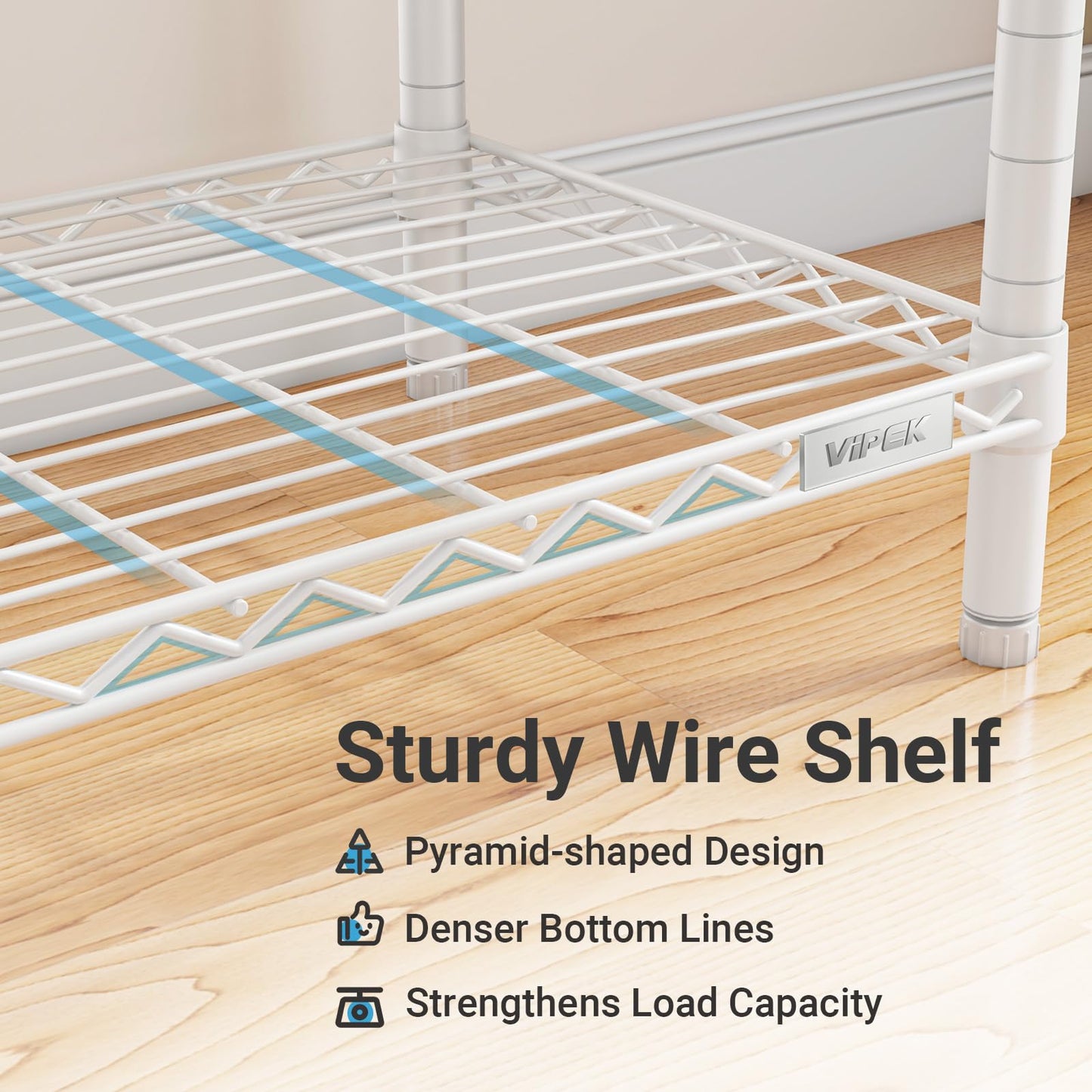 VIPEK V5 Portable Closet Wardrobe Heavy Duty Clothes Rack, Freestanding Clothing Racks with 4 Hang Rods & 8 Shelves, Adjustable Custom Closet Racks, 68.9" L x 15.7" W x 76.4" H, Max Load 800LBS, White