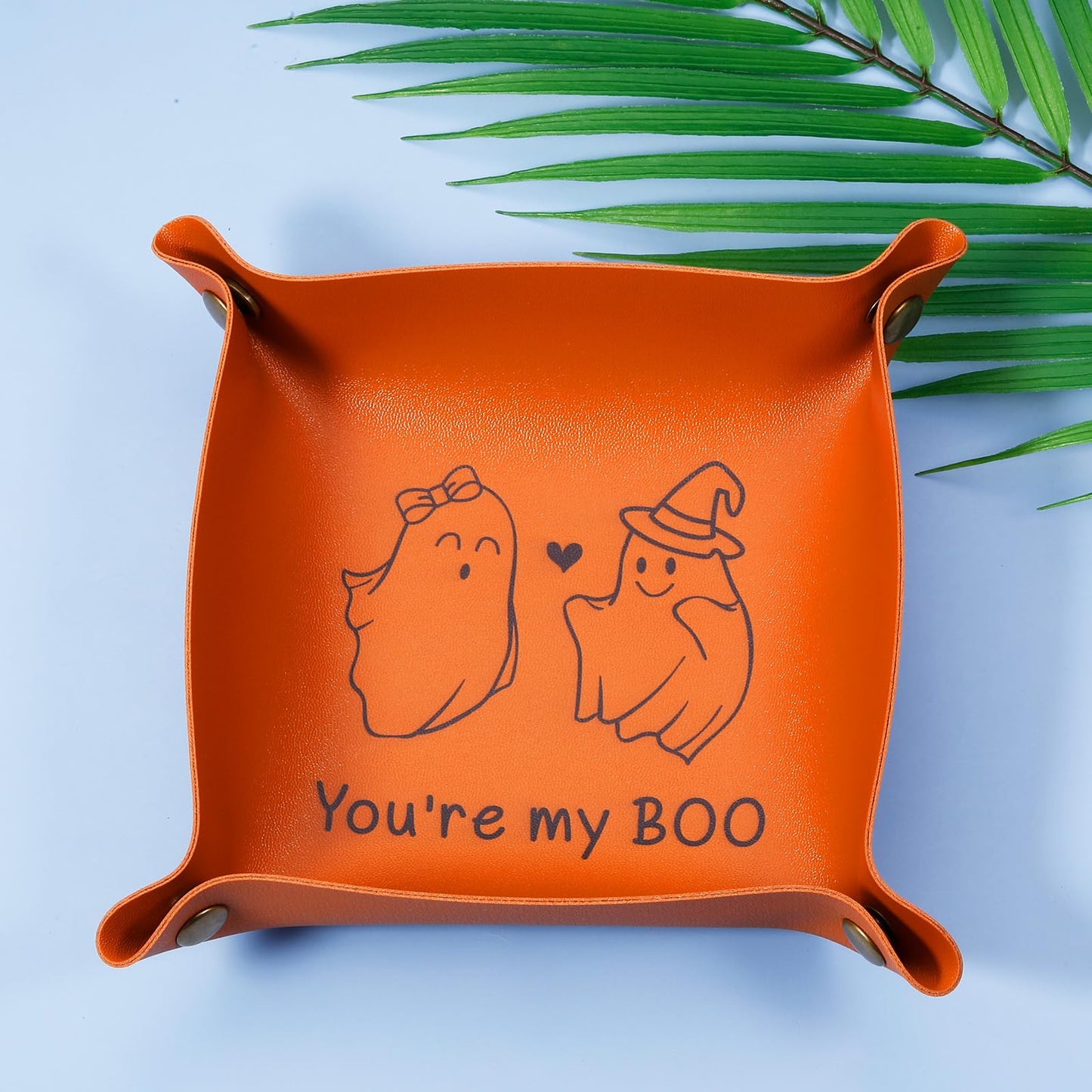 Spooky Valentines Day Gifts for Him Stuff to Put in a Boo Baskets Spooky Gifts for Men Husband Boyfriend Birthday Gift Halloween Decor for Couples Christmas Leather Tray Wicked Merch