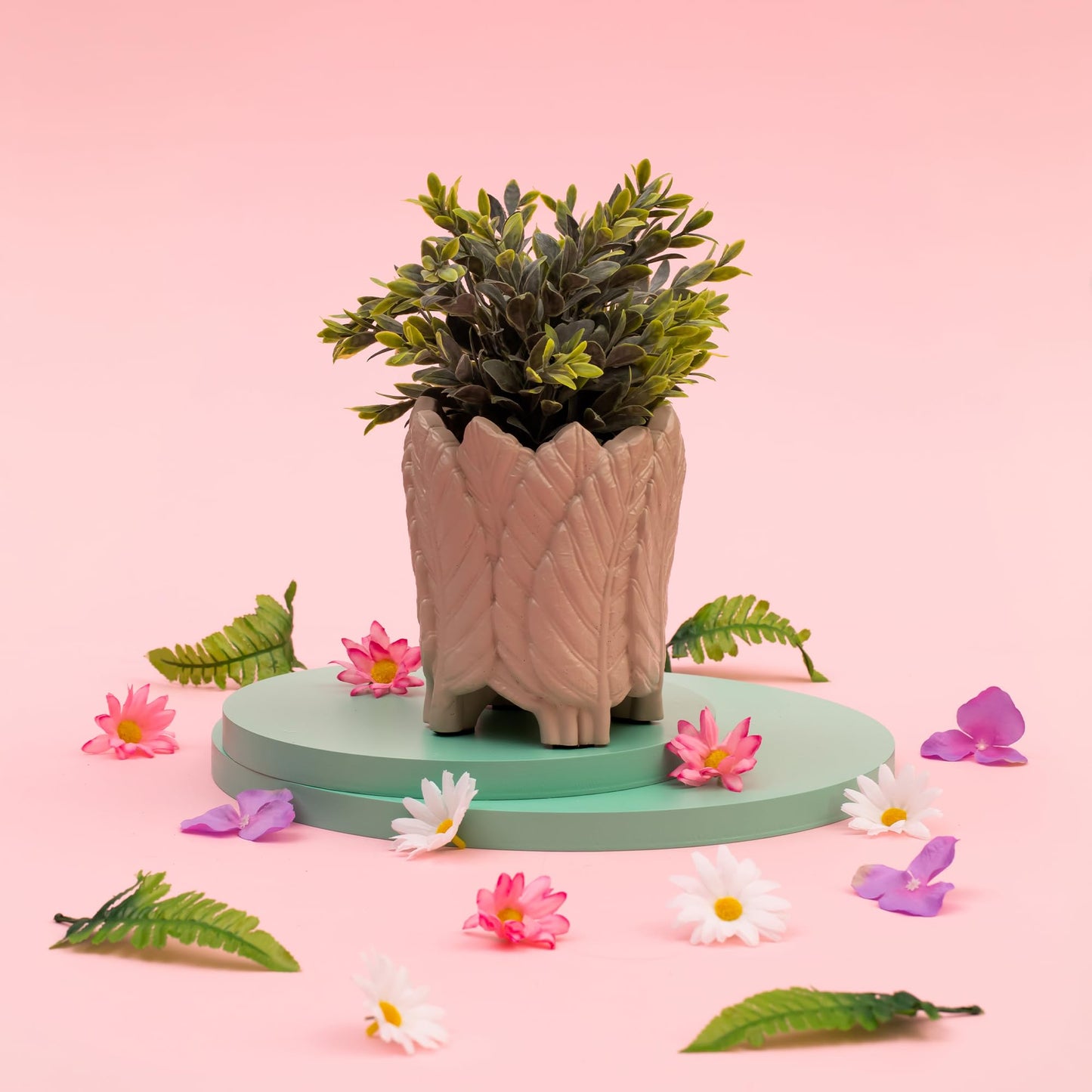 CONCRETTE Flower Pot 135 x 135 x 160 mm, Diameter 10 cm, Concrete Flower pots, Indoor Flower pots, Plant pots, planters, Plant Planter