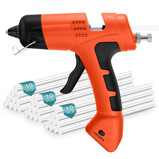 2026 Upgraded Cordless Hot Glue Gun with 32 Premium Glue Sticks, Fast Preheating and 2600mAh Type-C Rechargeable Hot Melt Glue Gun, Mini Glue Gun Ideal for Crafts, DIY Gift, Repairs(20w)