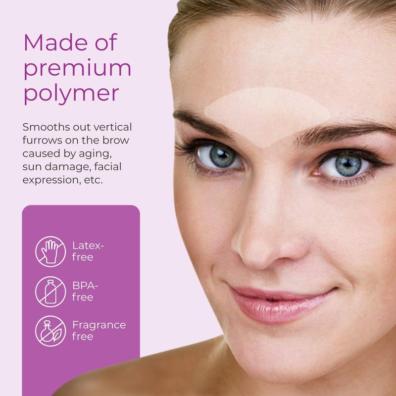 Furlesse Elevens Wrinkle Patches, Relax Fine Lines, Non-Invasive Anti-Wrinkle Tape for Frown Lines, Anti-Aging Skincare, 30-Count, 30-Day Use