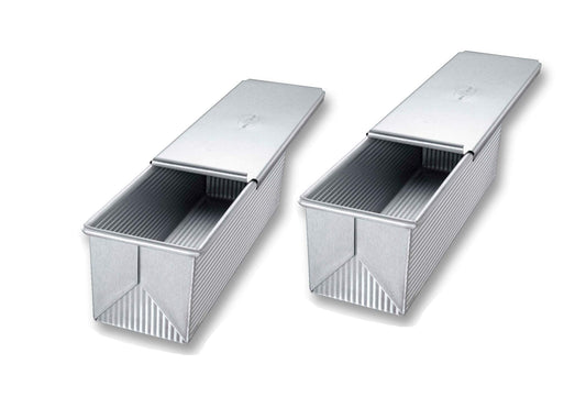 USA Pan Pullman Loaf Pan with Cover, Large w Set of 2