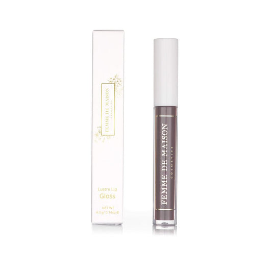Femme de Maison Cosmetics, Lustre Lip Gloss, Moisturizing, Long Lasting with Squalane & Vitamin E, 100% Gluten, Paraben & Phthalate-Free, Never Sticky, Soft, Natural Colors (Figue Noir 10)