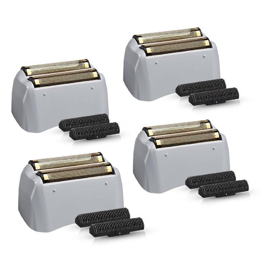 FAMELEC 4 Pack Replacement Foils and Cutters for Andis Shavers TS-1 TS-2 Pro Foil Lithium Titanium Foil Shaver, Cord/Cordless, Smooth Shaving Cordless Shaver #17150 17235 17220 17155 17160 17280