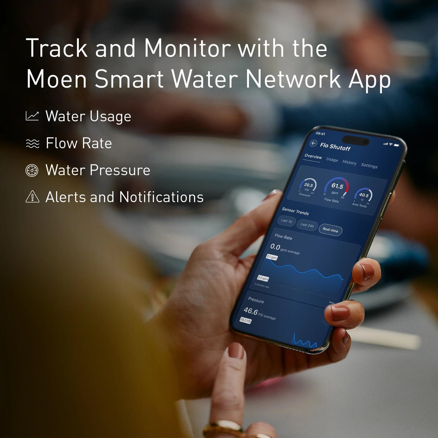 Moen Flo 1-1/4-inch Smart Water Shut Off Valve, Smart Home Water Monitor Leak Detector, Wifi Connected, App Enabled Flow Meter and Shutoff, 900-002