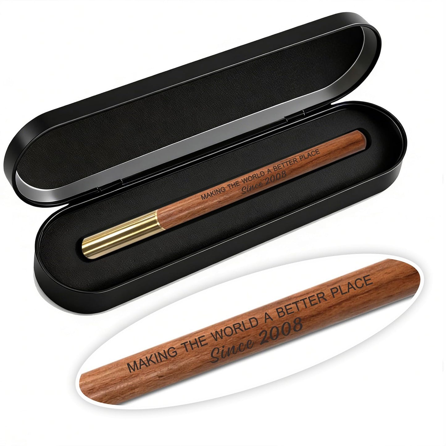 iyaone 18th Birthday Gift for 2008 Born - Engraved Wooden Gel Pen & Keepsake Box Set, Inspirational Gift for New Adult, 18 Year Old Birthday Present