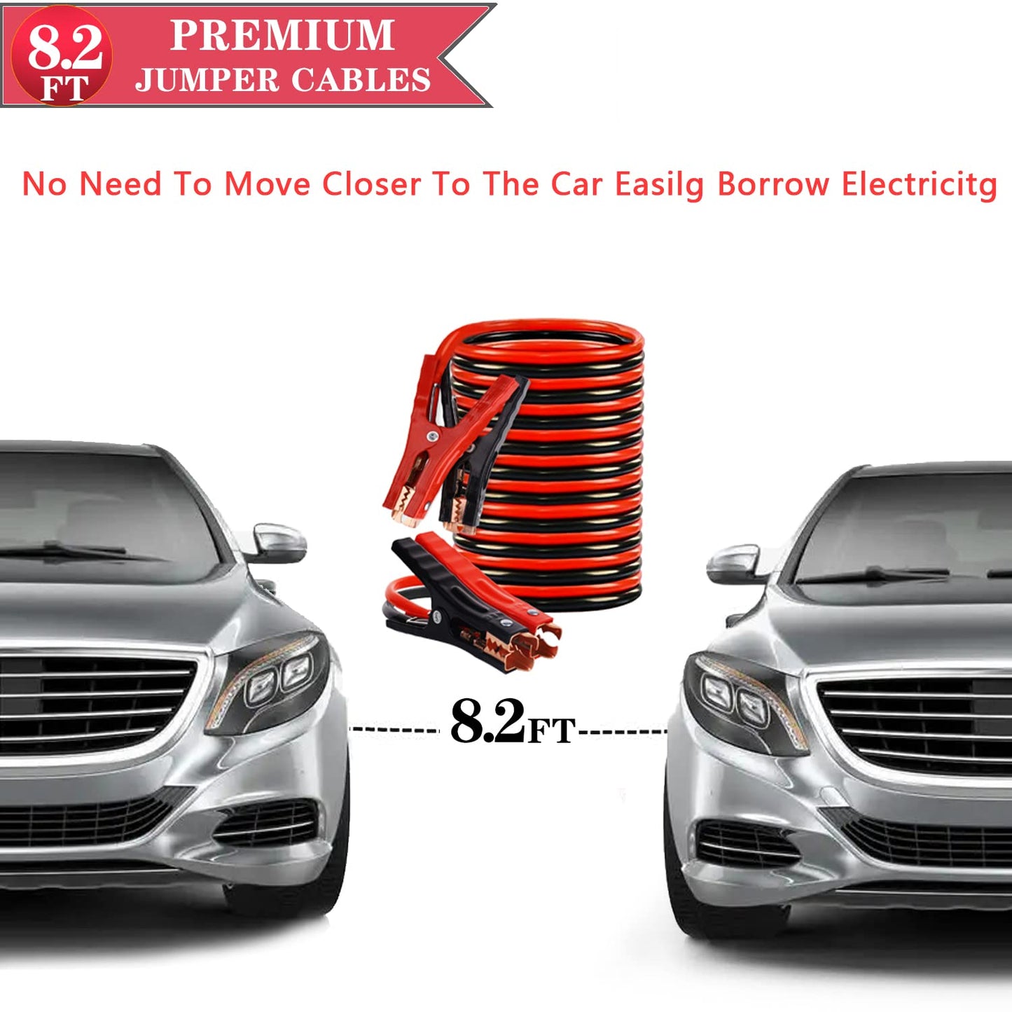 HAIPHAIK Roadside Emergency Car Kit-Emergency Car Kits for Vehicles Car Safety Kits with Jumper Cables,Tow Rope, Safety Hammer, Reflective Warning Triangle,Gifts for New Drivers
