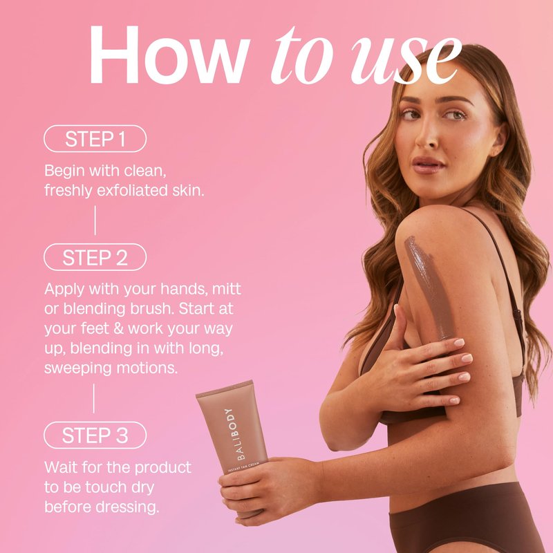 Bali Body Instant Tan Cream | Fast-Drying, Minimal Transfer | Suitable for All Skin Types, Including Sensitive Skin (150 ml/5.07 fl oz)