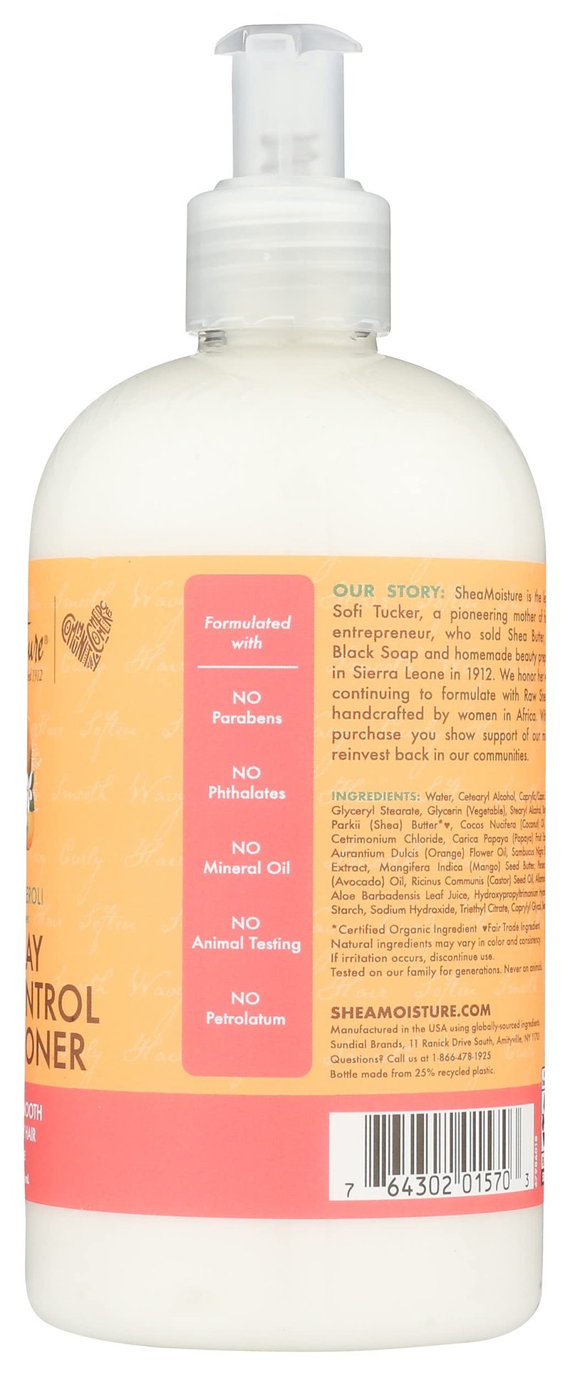 Shea Moisture, All Day Frizz Control Conditioner Papaya & Neroli, 13 Ounce