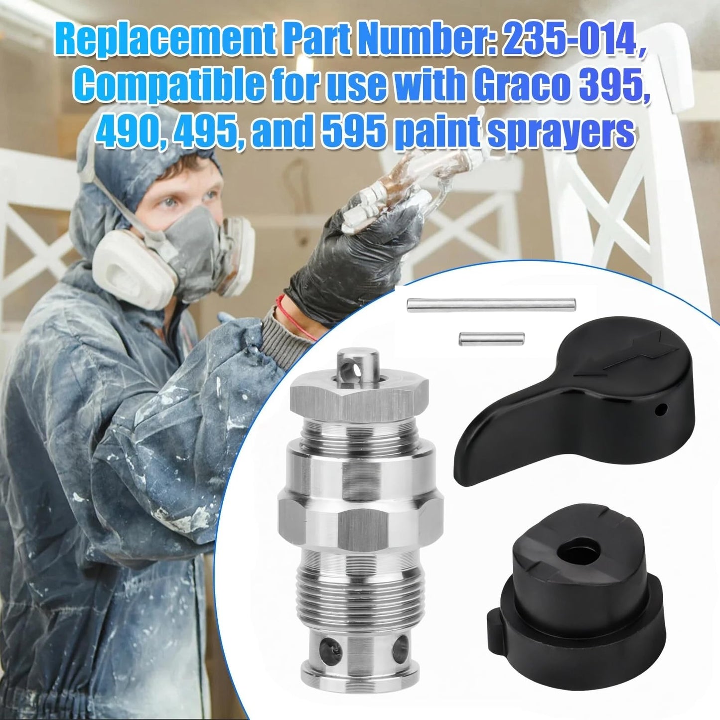 2025 New Upgraded 235014 Prime Spray Valve Kit,Drain Valve Compatible with Graco 210 230 390 395 490 495 595 3400 Aftermarketr Airless Paint Sprayer,Replace Airless Spray Painting Machine Accessories
