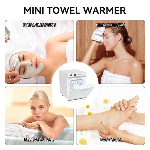 HYTOBP Hot Towel Warmer for Spa, 5L Thermostatic Towel Heater, 2-in-1 Professional Mini Towel Warmer, Beauty Salon and Spa Towel Warmers for Facial.(5L-White)