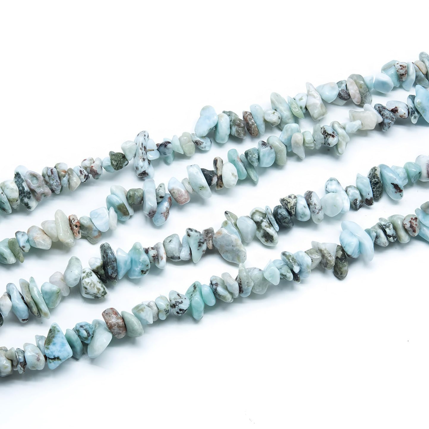 Natural Chip Stone Beads 450pcs Larimar Chips 5-8mm Genuine Real Irregular Healing Crystal Rocks Hole Drilled DIY Loose Gemstone Beads for Jewelry Making Bracelet Earrings Necklace Crafting