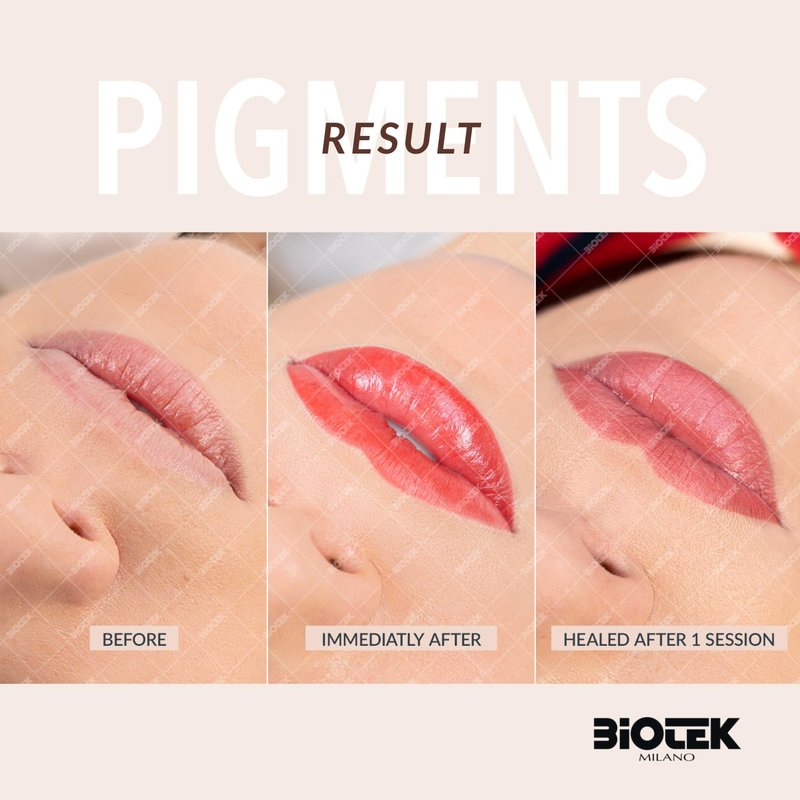 Biotek Lip Pigment for Permanent Makeup - Natural Antique Pink Lip Color - Made in Italy - Parfum 0,61 fl.oz.