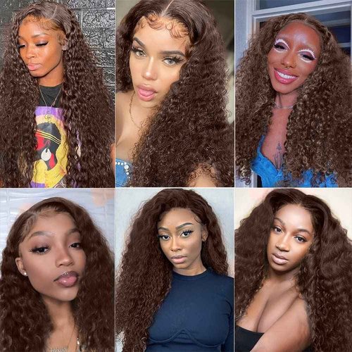 Habiliana Bundles Human Hair 24 26 28 Inch Jerry Curly Wave Dark Brown 4 Human Hair Bundles 11A Unprocessed Brazilian Virgin Quick Weave Hair Extensions for Black Women